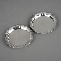CHRISTOFLE Contours Silverplate Coasters Set Of 2