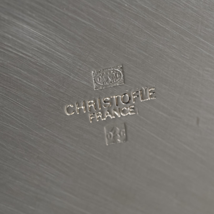 CHRISTOFLE Contours Silverplate Coasters Set Of 2