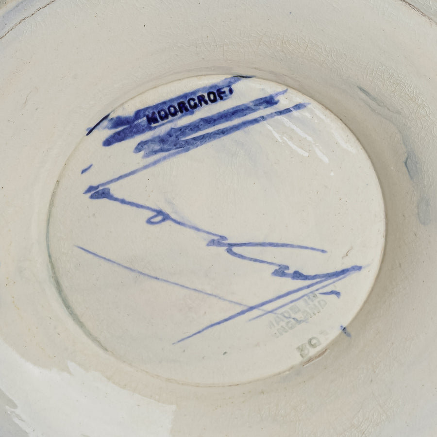 MOORCROFT Pansy Blue Ground Footed Vase