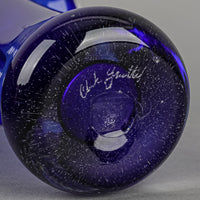 CLARK GUETTEL Art Glass Cobalt Jack In the Pulpit Vase