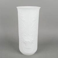 KAISER M.Frey White Bisque Floral Op Art Vase
