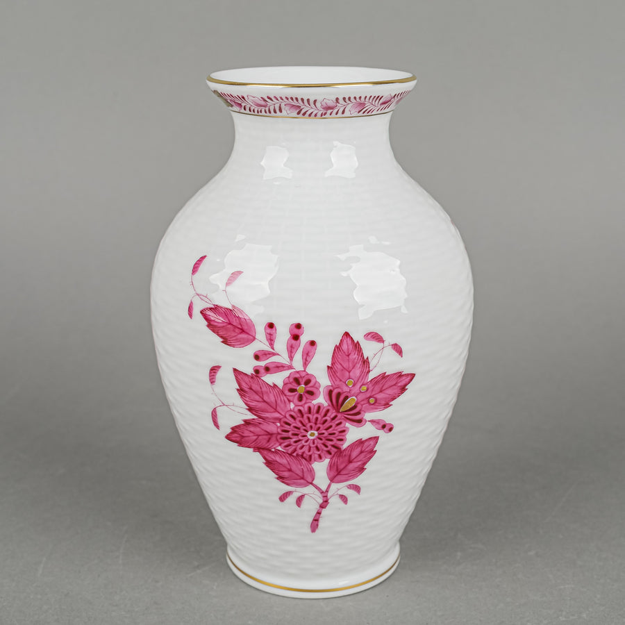 HEREND Chinese Bouquet Pink Vase