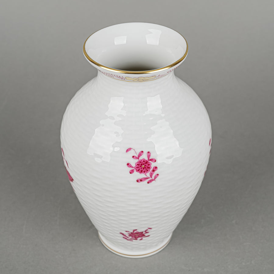 HEREND Chinese Bouquet Pink Vase