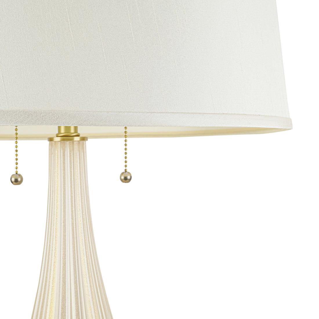 Murano Style Blown Aventurine Glass Lamps With Shades Set Of 2