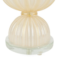 Murano Style Blown Aventurine Glass Lamps With Shades Set Of 2