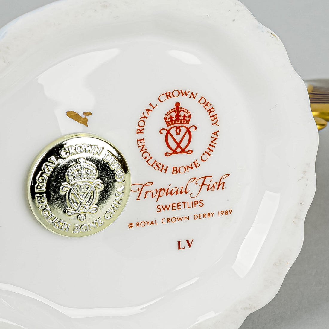 ROYAL CROWN DERBY Paperweight Tropical Fish Sweetlips