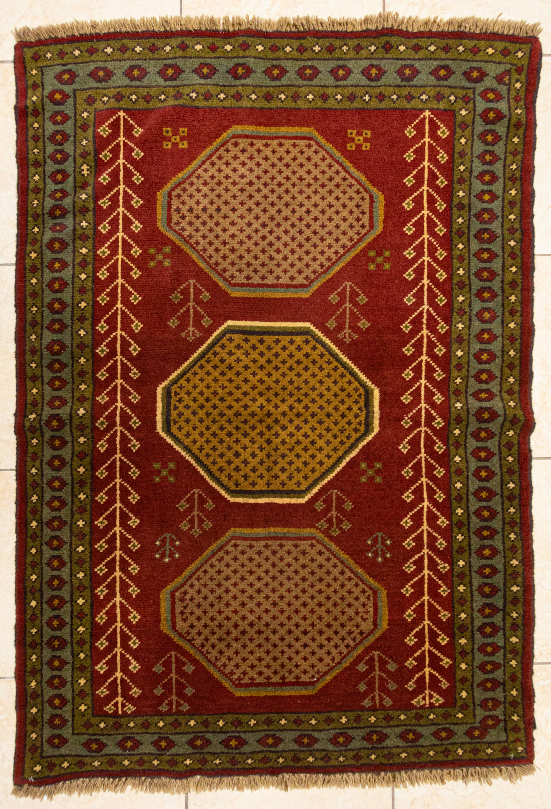 Hand Knotted Wool Mashad Persian Rug