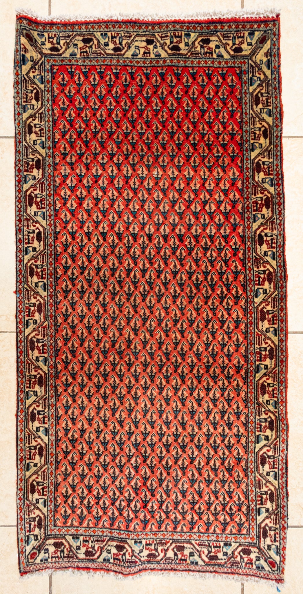 Hand Knotted Wool Mahal Persian Runner