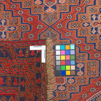 Hand Knotted and Flatweave Wool Mashwani Afghan Rug