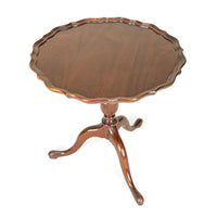 Vintage Mahogany Pie Crust Pedestal Table
