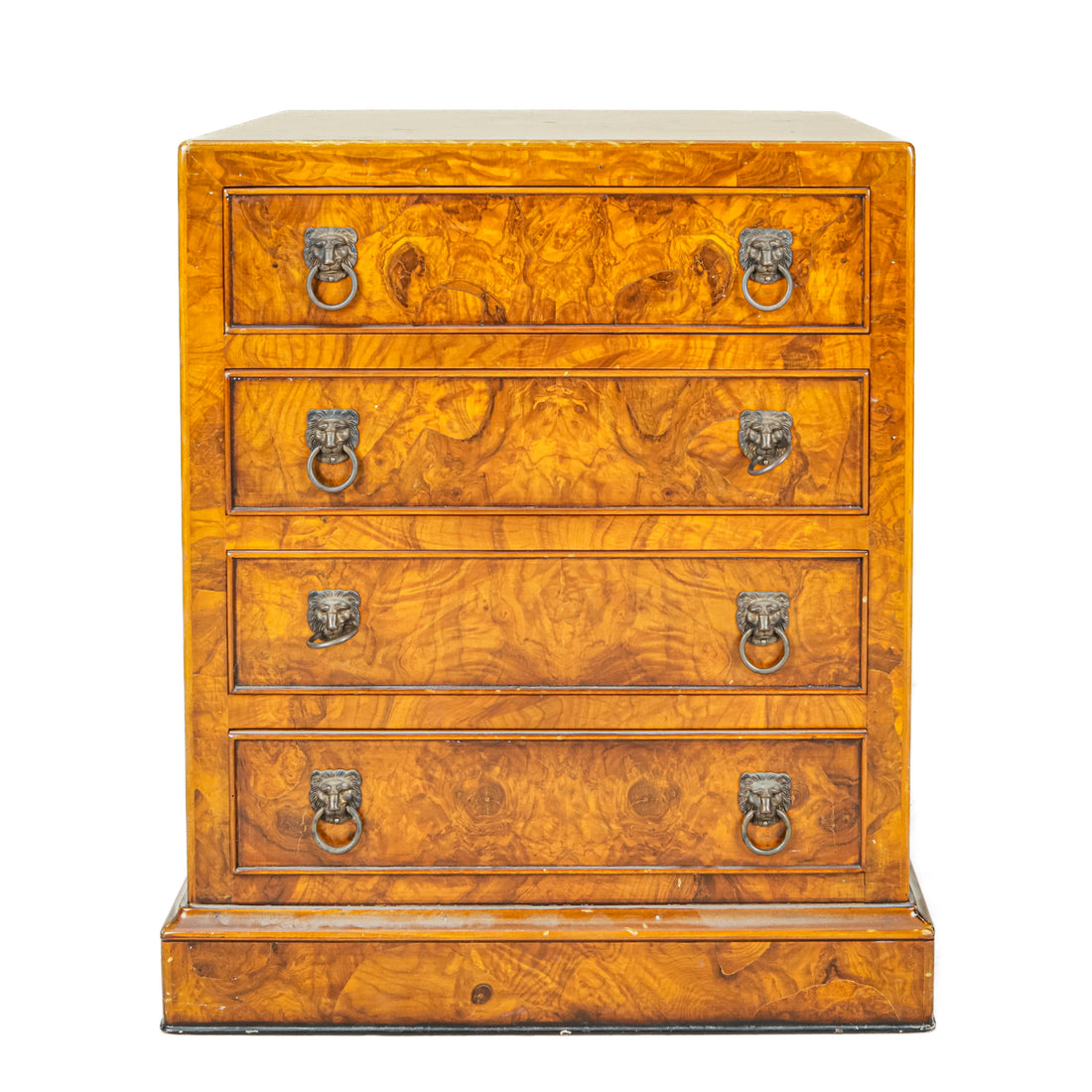 Oyster Burl Four Drawer End Table