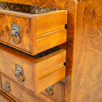 Oyster Burl Four Drawer End Table
