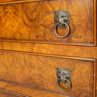 Oyster Burl Four Drawer End Table