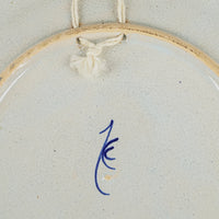 DE KLAAUW Delftware Polychrome Peacock Feather Wall Plate