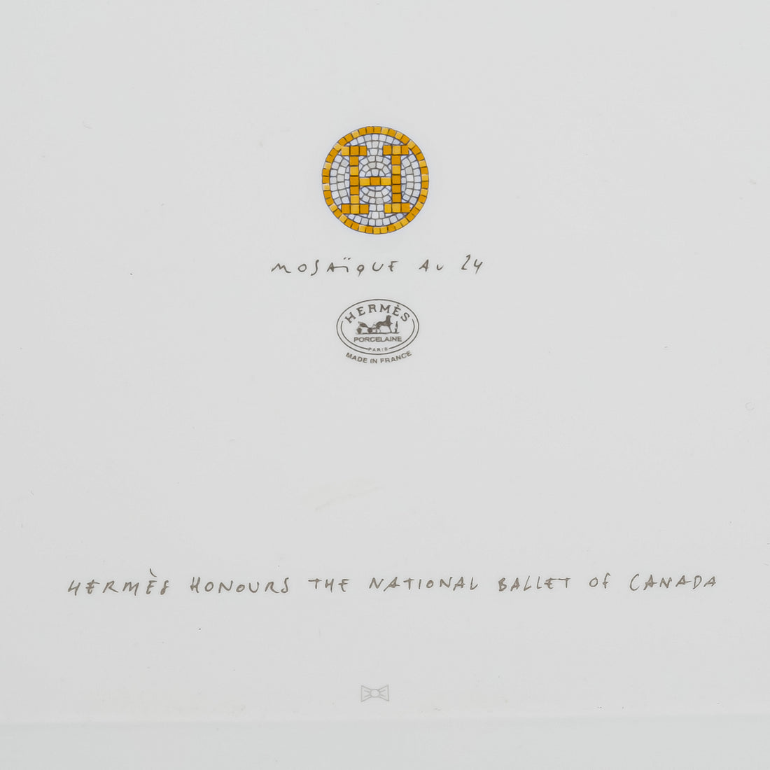 HERMES Mosiaque Au 24 Gold Square Plate No3