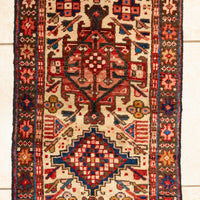 Hand Knotted Wool Heriz Persian Runner