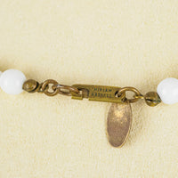MIRIAM HASKELL Milk Glass Hand Painted Necklace