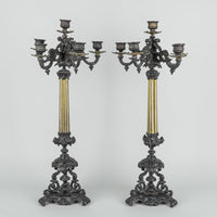 French Empire Style 6-Light Candelabra Set Of 2
