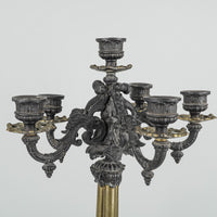 French Empire Style 6-Light Candelabra Set Of 2