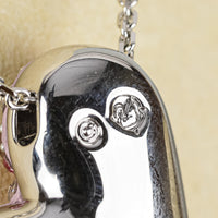 SWAROVSKI "Alana" Silver Tone Pink Cubic Zirconia Heart Pendant Necklace