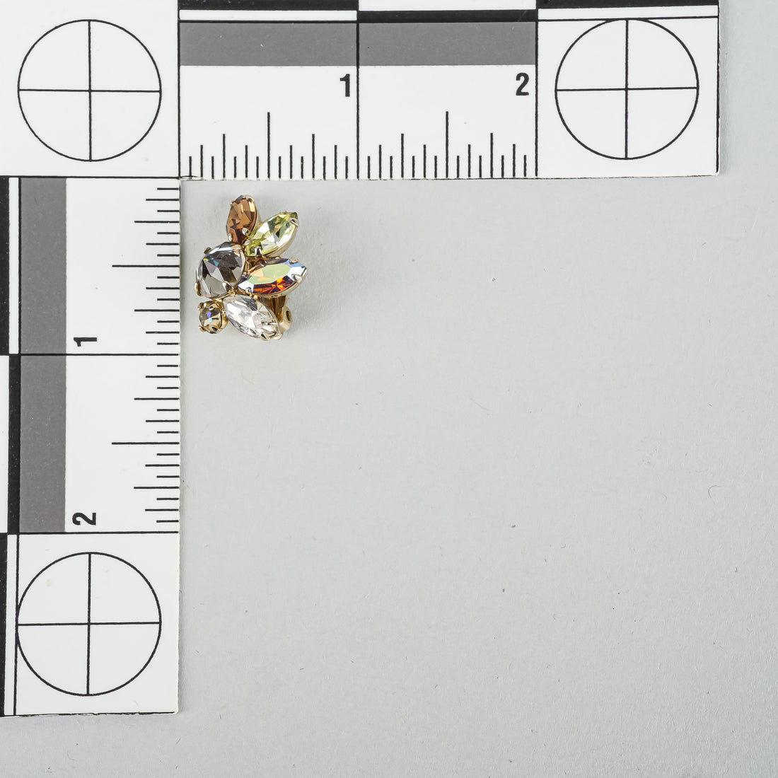 SHERMAN Gold Tone Multi Colour Sweep Style Clip On Earrings