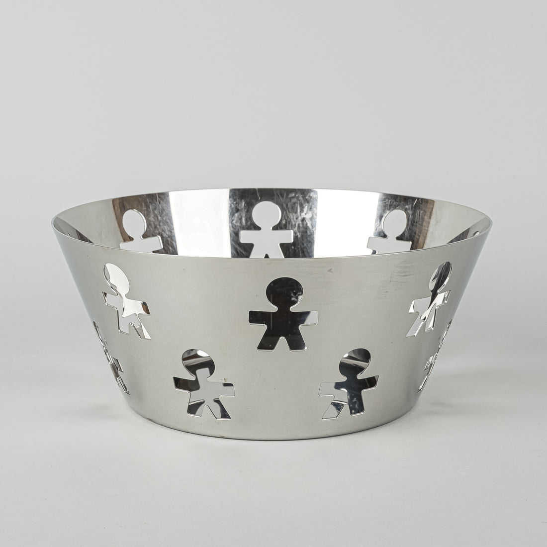 ALESSI Girotondo Stainless Steel Fruit Bowl/Basket 20.5cm
