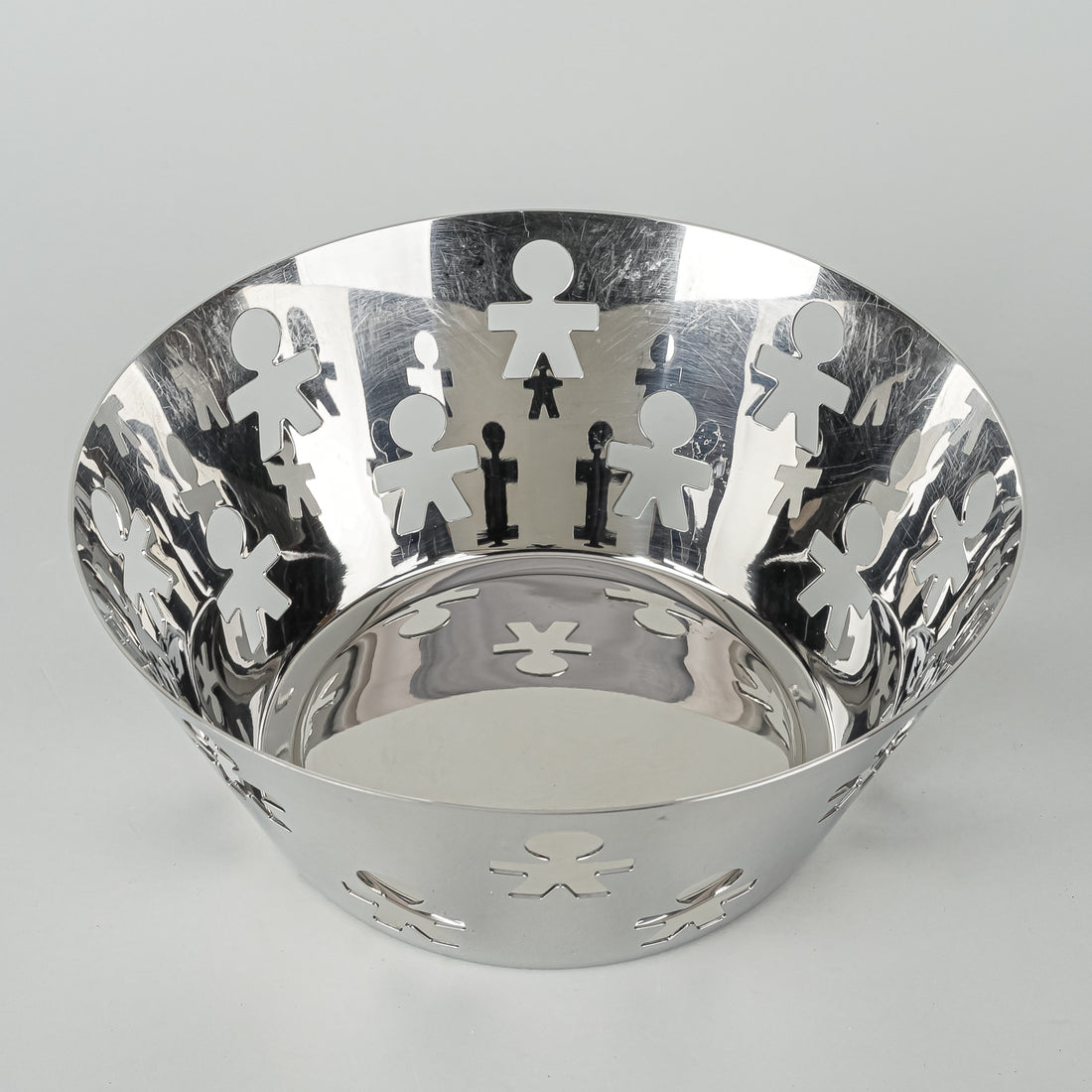 ALESSI Girotondo Stainless Steel Fruit Bowl/Basket 20.5cm