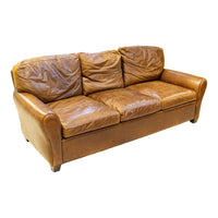 ROOTS Brown Leather Sofa