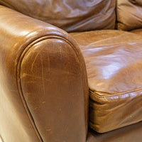 ROOTS Brown Leather Sofa