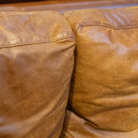 ROOTS Brown Leather Sofa