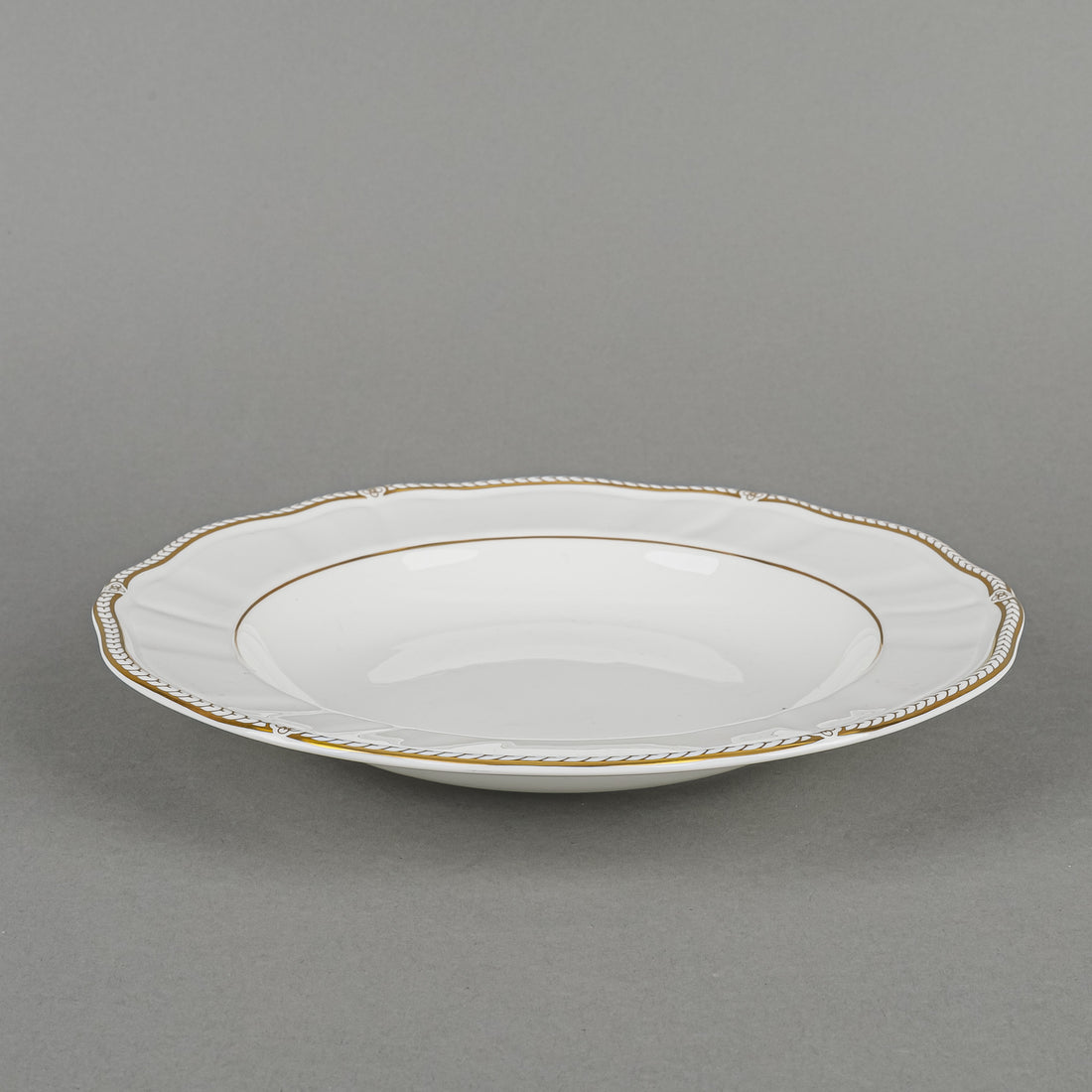 WEDGWOOD Crown Gold Soup Plates Set Of 8