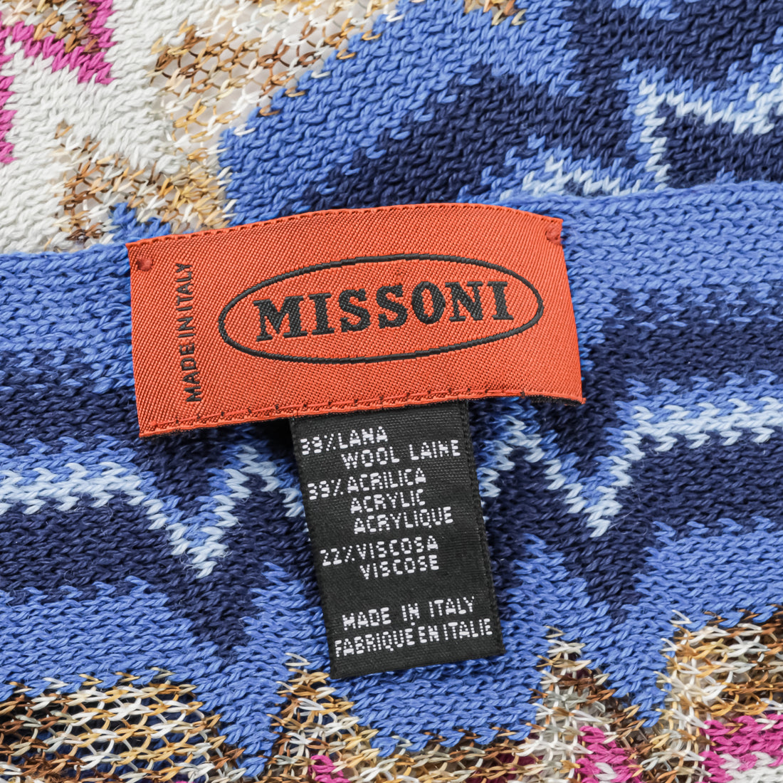MISSONI Chevron Scarf - Blue