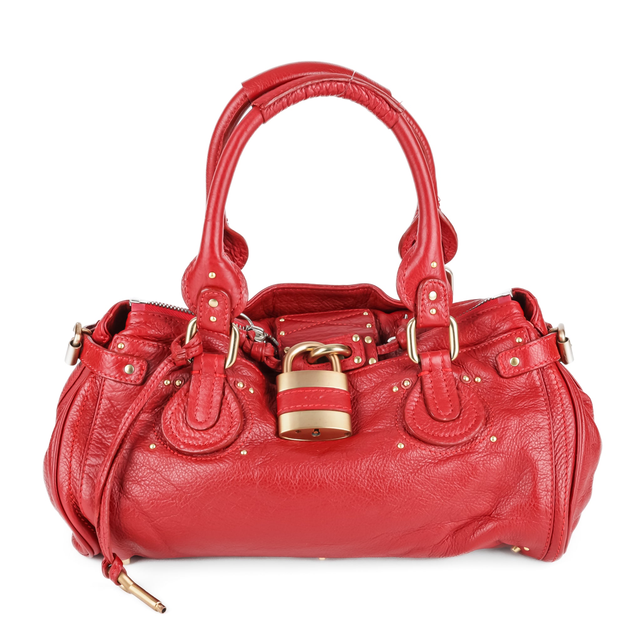 CHLOE Paddington Red Leather Bag - Around The Block