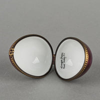 PARRY VIELLE Limoges Pill Box - Hand Painted Plum