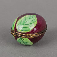 PARRY VIELLE Limoges Pill Box - Hand Painted Plum