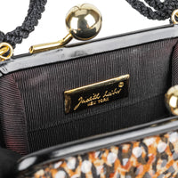 JUDITH LEIBER Leopard Print Suede Evening Bag