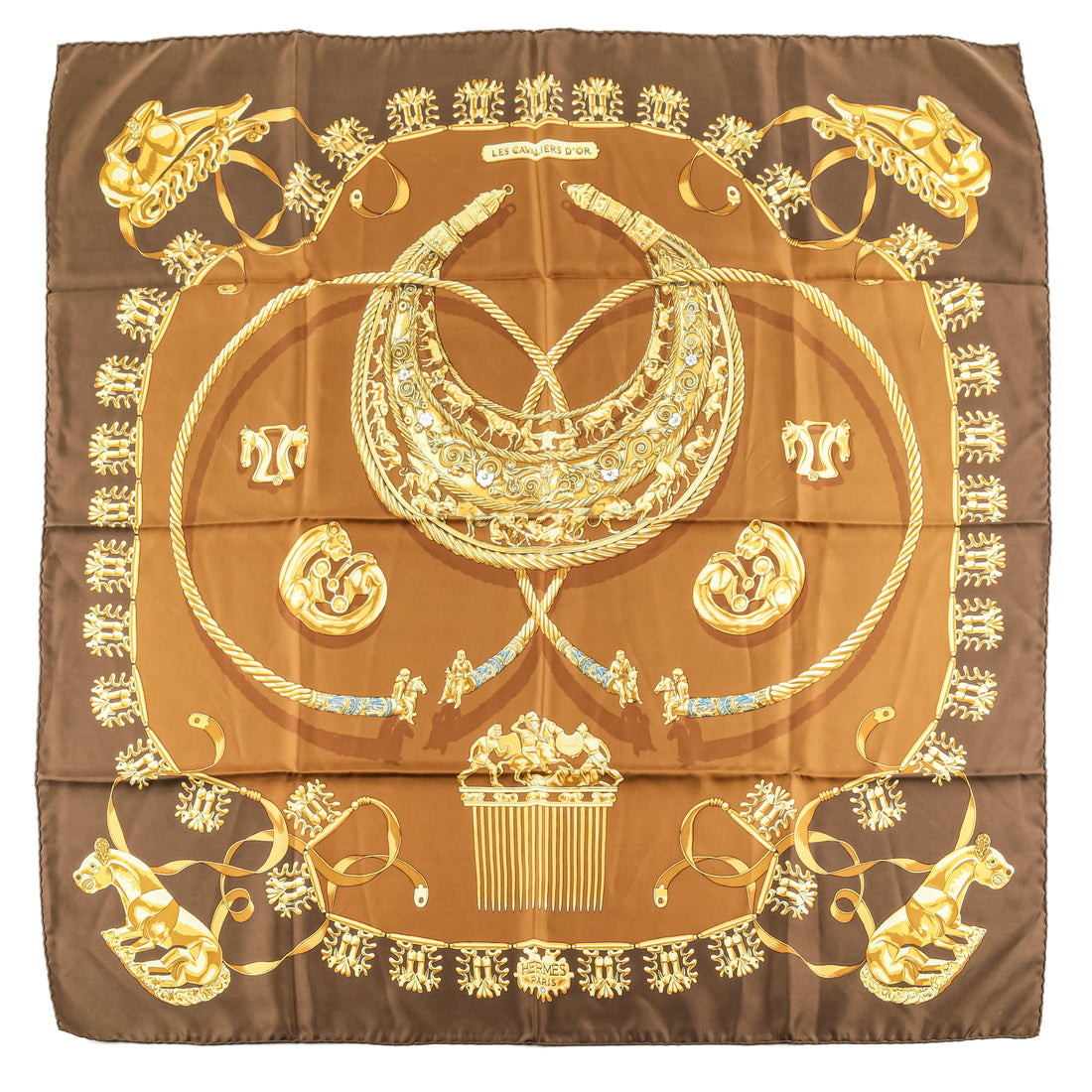HERMES Silk Scarf 90 - Les Cavaliers D'Ors