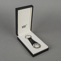MONTBLANC Black Leather Star Keychain