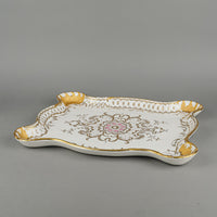 SEVRES Porcelain Embossed & Gilt Tray