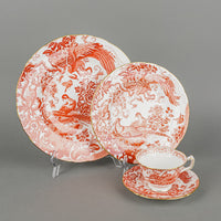 ROYAL CROWN DERBY Red Aves 16 Pieces