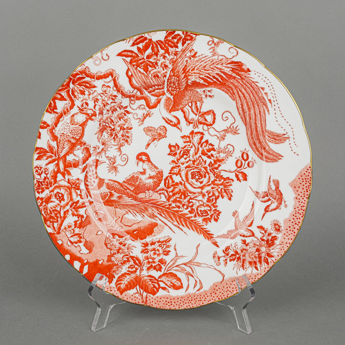 ROYAL CROWN DERBY Red Aves 16 Pieces