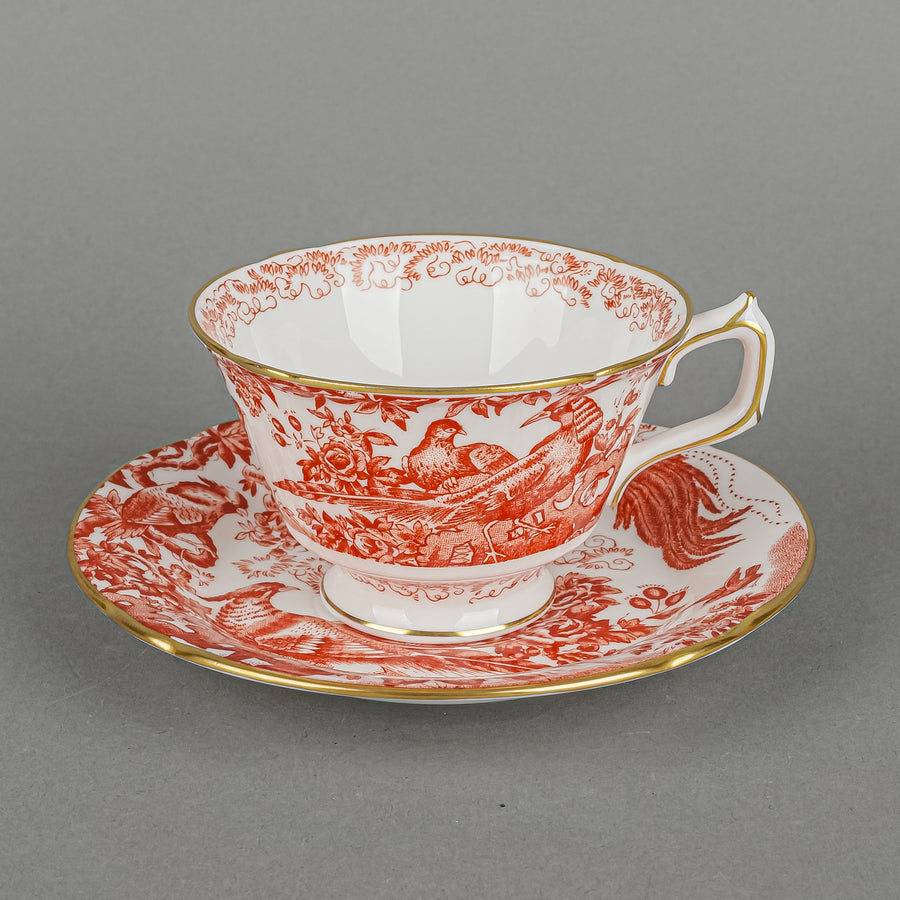 ROYAL CROWN DERBY Red Aves 16 Pieces