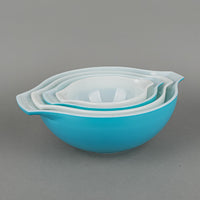 PYREX Horizon Blue Cinderella Mixing Bowl Set of 4 with Box