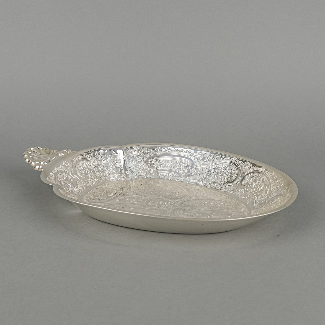 BARKER ELLIS Silver Plate Engraved Bowl with Handle