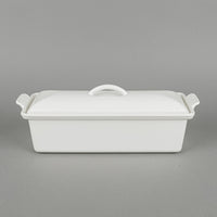 Vintage LE CREUSET Enamel Cast Iron Pate Terrine With Lid 28cm White