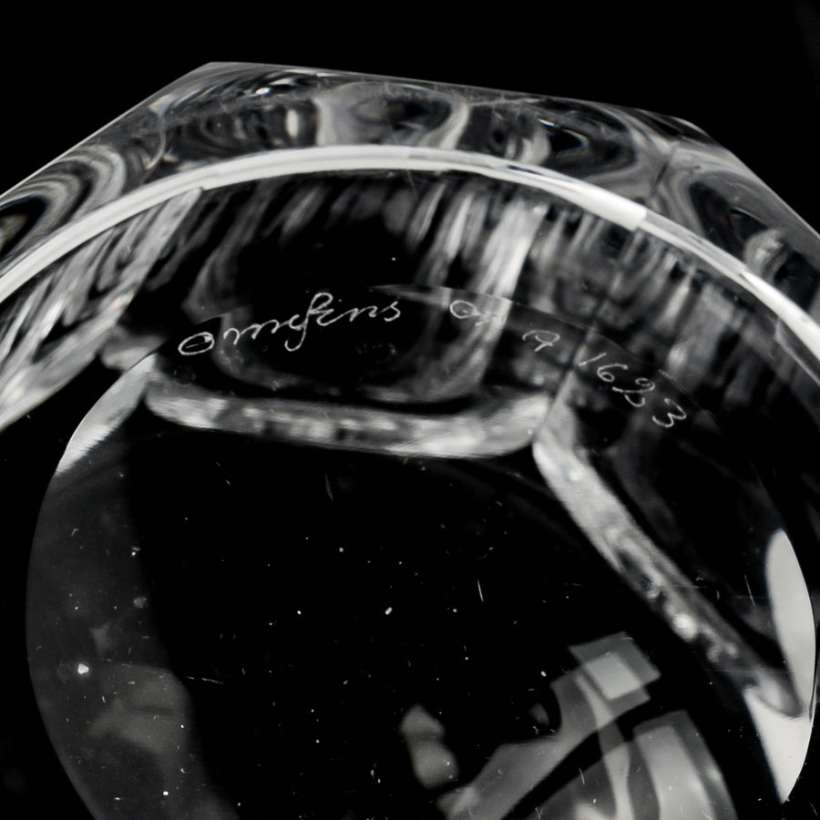 ORREFORS Nils Landberg Faceted Crystal Decanter & Stopper