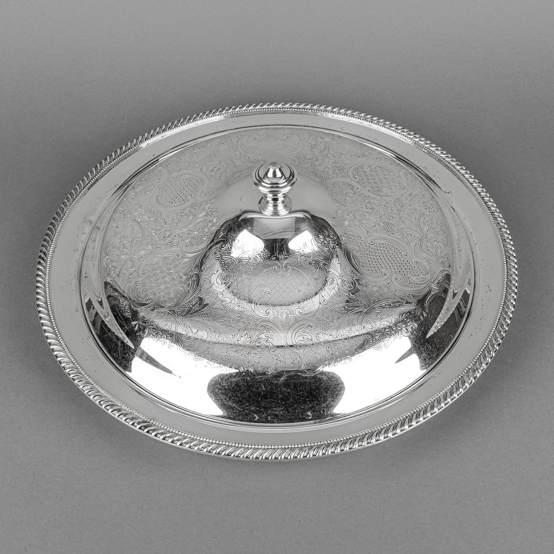 BIRKS Rideau Plate Silverplate Round Covered Serving Dish