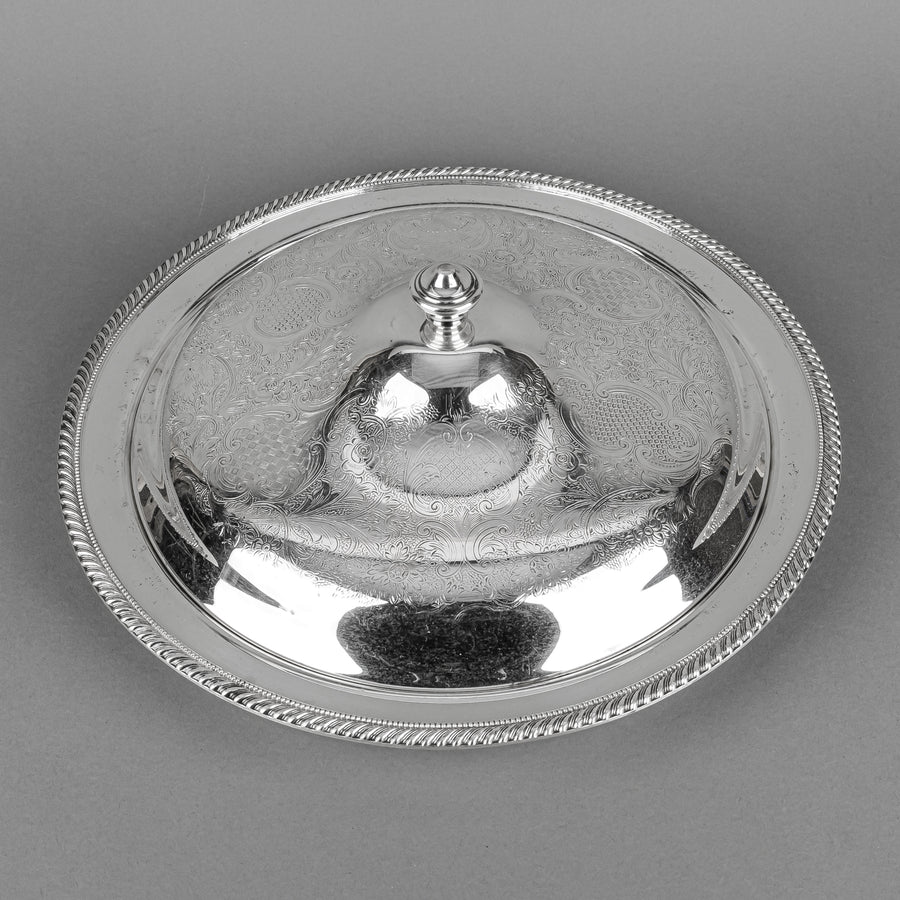 BIRKS Rideau Plate Silverplate Round Covered Serving Dish