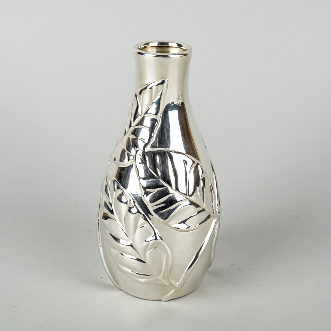TIFFANY & CO Sterling Louis Comfort Tiffany Leaf Vase