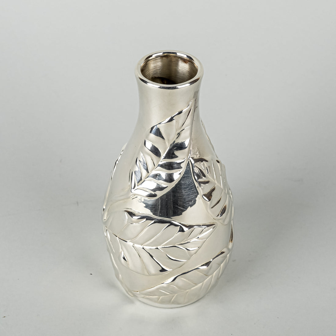 TIFFANY & CO Sterling Louis Comfort Tiffany Leaf Vase